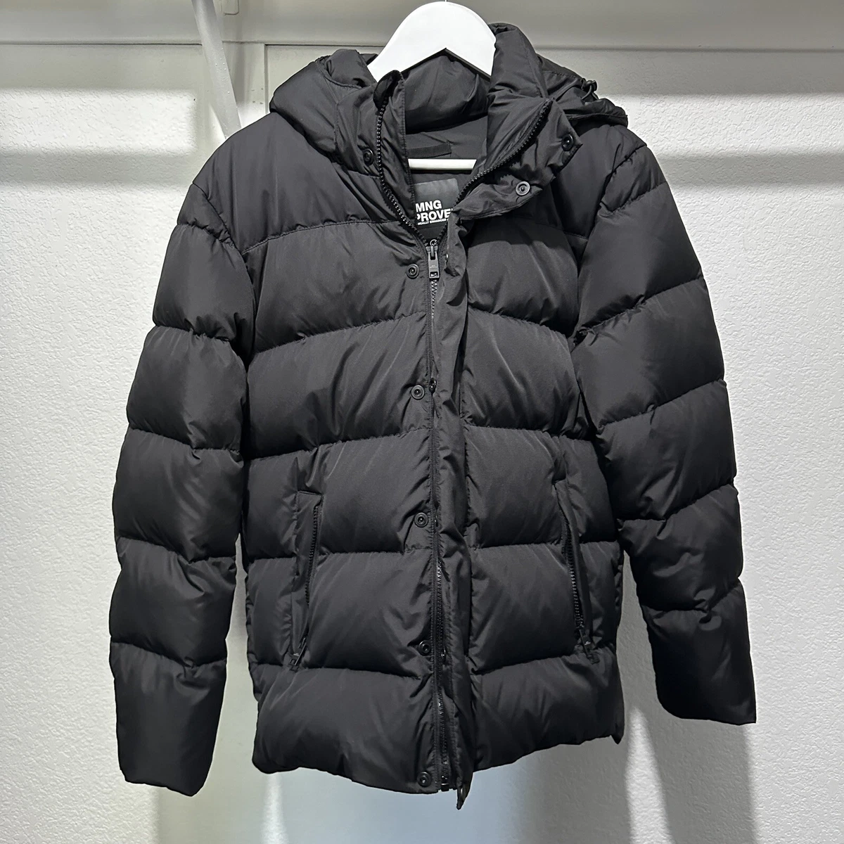 Mango black store puffer jacket
