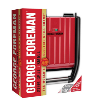 GEORGE FOREMAN Fitnessgrill Steel Compact S Rot