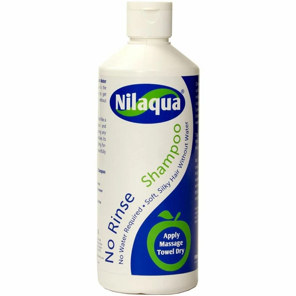 Nilaqua No Rinse Shampoo Towel Off Dry No Water Required - 1 x 500ml Bottle