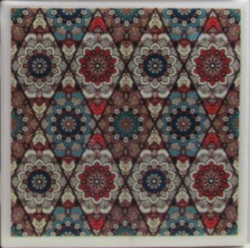 Tile Coasters Ceramic - Patterns - Set of 4 - ( Buy 2 sets Get 1 Set Free ) 3 A - Picture 2 of 6
