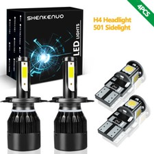 For Vauxhall Vivaro Upgrade Kit H4 Pure White High/Low Beam LED Headlight Bulbs
