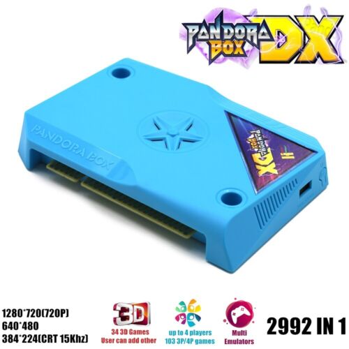 New 3A Pandora Box DX 2992 IN 1 Arcade Jamma PCB Board HDMI CGA CGA/CRT Scanline - Afbeelding 1 van 8