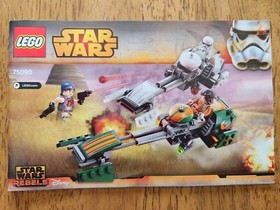 LEGO Star Wars Ezra's Speeder Bike 75090 100% Complete w/ Manual and Box