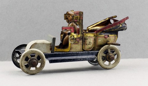 Penny Toy Taxi Cab with Driver German 1910 Meier Nuremberg - Picture 4 of 12