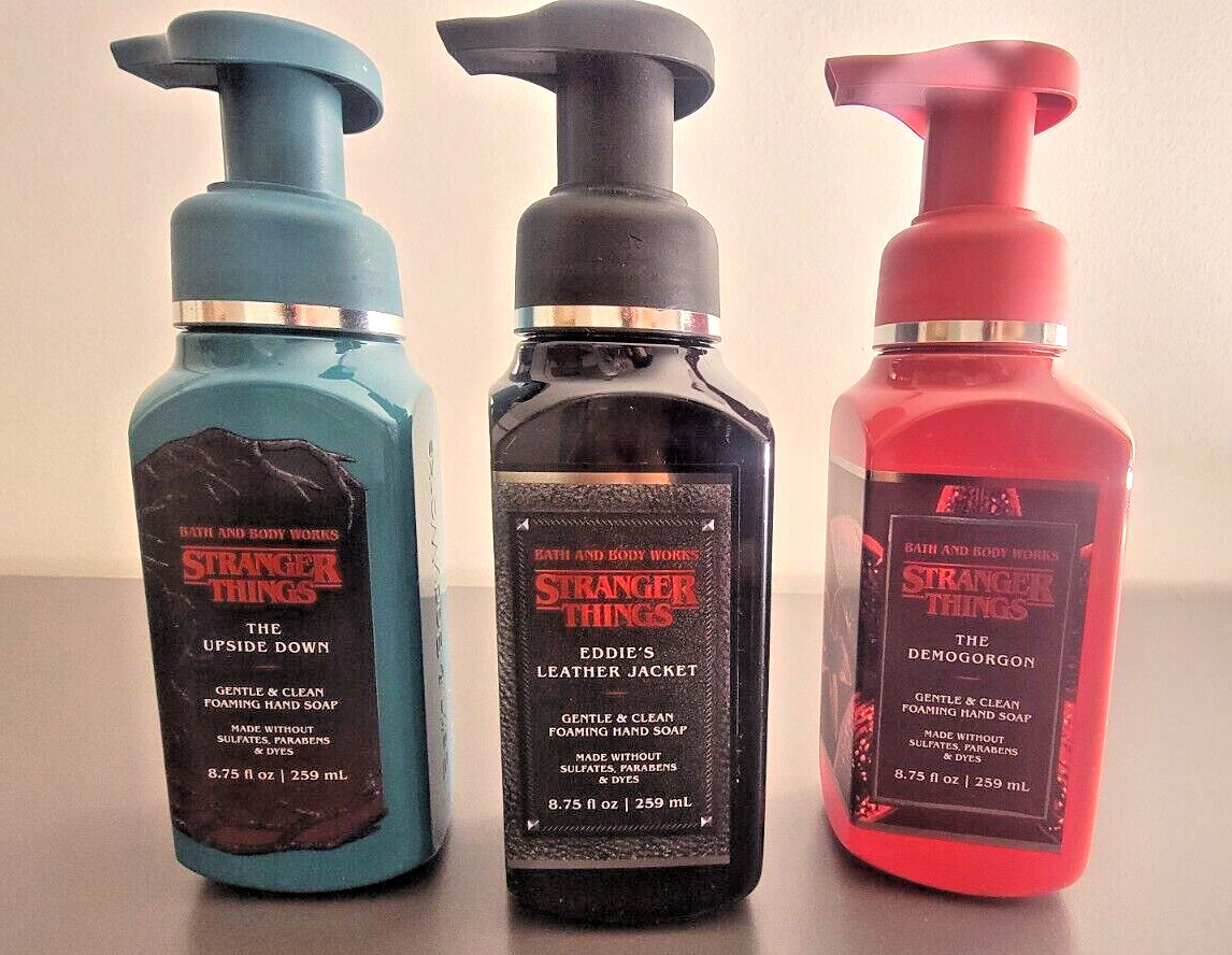 Stranger Things Foaming Hand Soap Bath And Body Collection Set of 3!!
