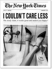 Black and White Girly Poster Retro Newspaper Wall Art Vintage Bar Cart Decor Tre