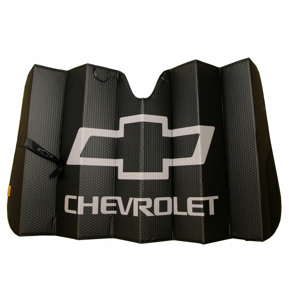⭐️⭐️⭐️⭐️⭐ CHEVY Black Windshield Chevrolet Sunshade Universal Sun Shade New Gift - Image 2 of 4