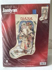 JANLYNN FATHER WINTER COUNTED CROSS STITCH STOCKING KIT 023-0340 NIP  2005