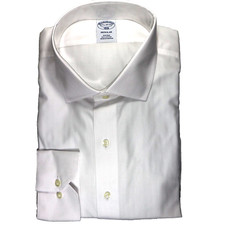 Brooks Brothers Regular Non-Iron All Cotton 17.5 32-33 English Collar White