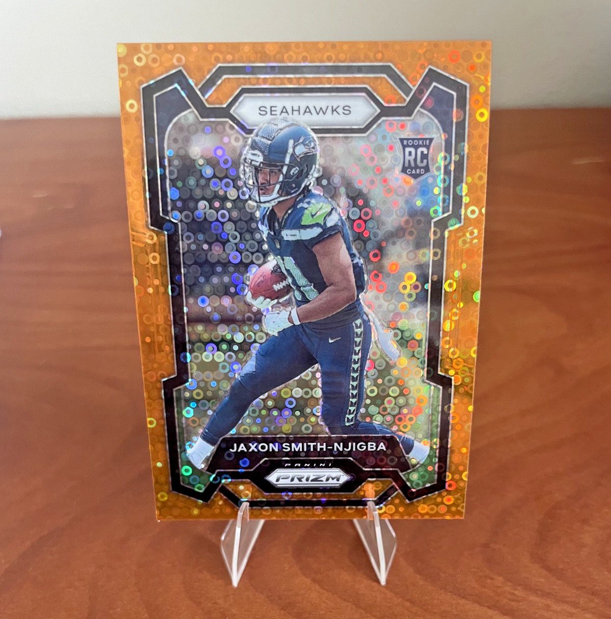 2023 Prizm Jaxon Smith-Njigba RC Orange Disco Rookie #390 Seahawks