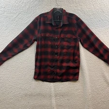 Swiss+Tech Flannel Adult Small Red & Black Plaid Long Sleeve Outdoors Men's