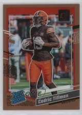 2023 Panini Clearly Donruss Rated Rookie Orange /75 Cedric Tillman #54 00ma