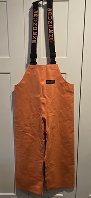 New Grundens Herkules Chest Waders PVC Orange/Black XS Unisex Adjustable Braces