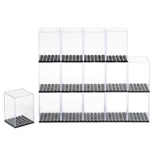 15PCS Minifigure Display Case for Lego Minifigure Clear Acrylic Building Bloc...