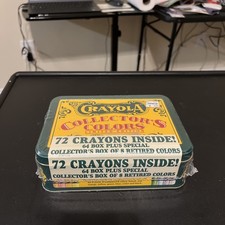 1990 Crayola Collector s Colors Limited Edition Tin with 72 Crayons 8 Retired