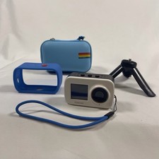 Blue Polaroid Camera ID922 With Leayjeen Case Tripod Action Video Tested Works