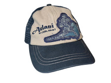 DISNEY Aulani Hawaii Youth Trucker Hat Ko Olina Blue Patch YOUTH Snapback Cap VG