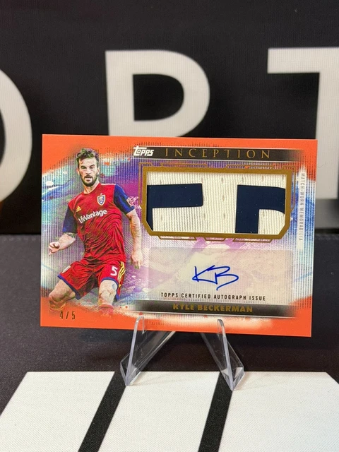 2025 Topps Inception MLS Patch Auto Orange /5 Kyle Beckerman Real Salt Lake