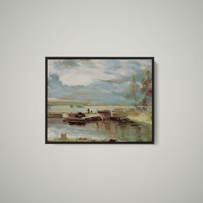 John Constable - Barges on the Stour at Flatford Lock C. - Paper or Canvas
