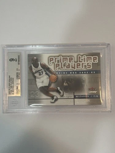 2002-03 Fleer Genuine Prime Time Players - Michael Jordan #4PTP LOW POP SP BGS 9