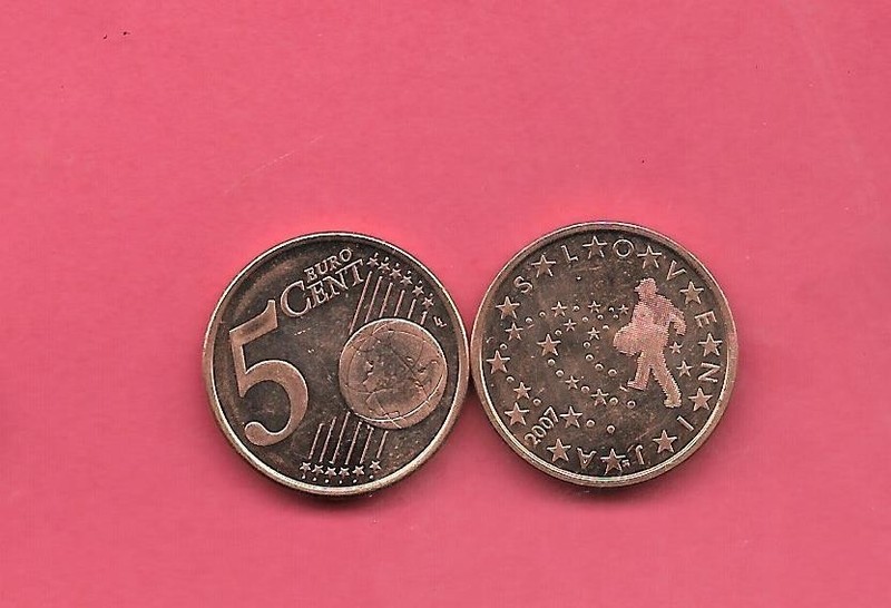 SLOVENIA KM70 2007 UNCIRCULATED-UNC MINT-BU 5 EURO CENTS EXCELLENT OLDER COIN