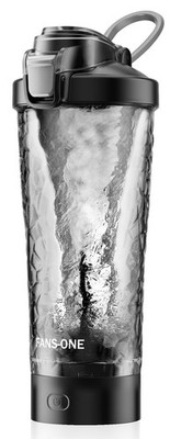 Premium Electric Protein Shaker Bottle, 24 oz Lockable Blender Shaker Bottles...