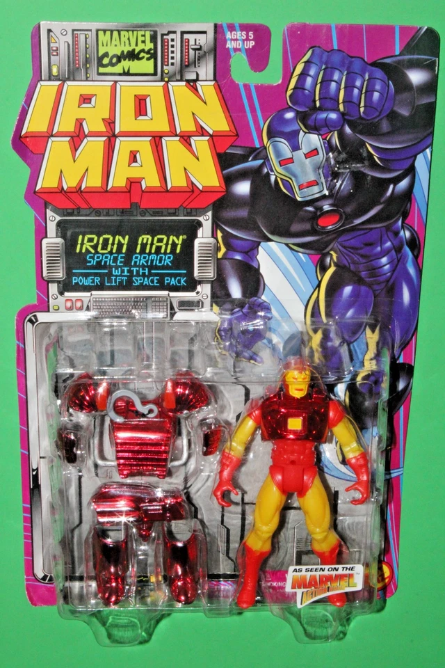 Figura de acción Marvel Iron Man 1995 Toy Biz Space Armor Avengers nuevo en paquete nuevo en caja Foto 2 de 4