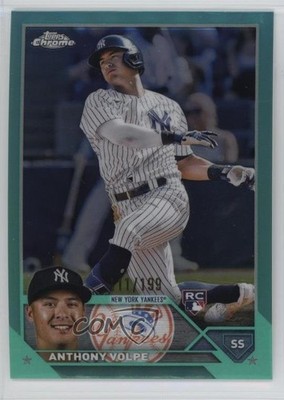2023 Topps Chrome Aqua Refractor /199 Anthony Volpe #4 Rookie RC s5q