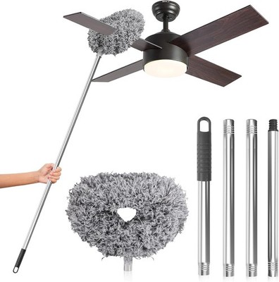 Ceiling Fan Cleaner Duster, Reusable Microfiber Duster with Extension Pole, 13 t