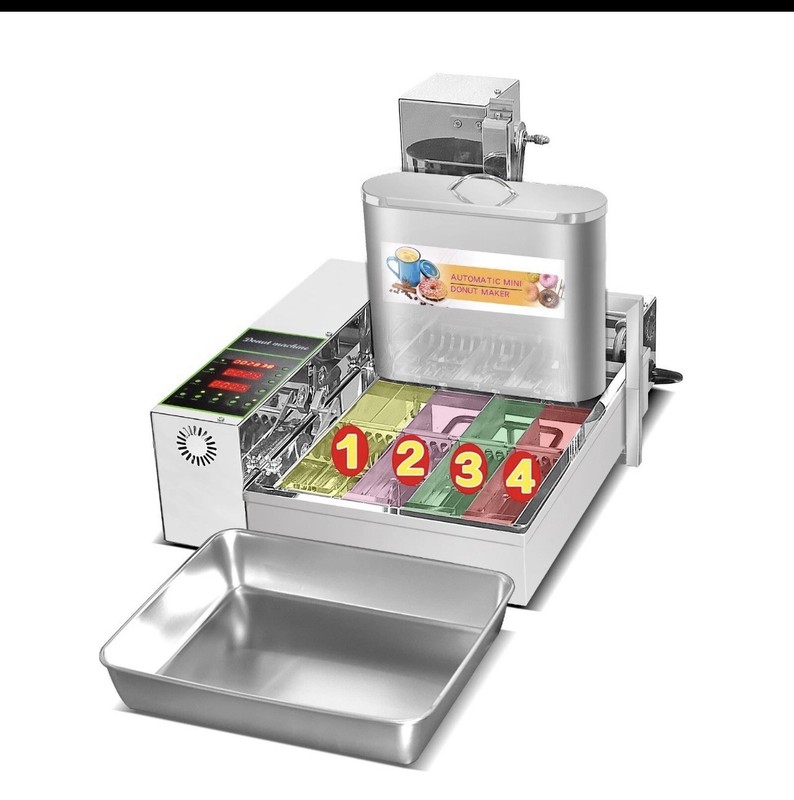 Kolice Commercial Mini 4 Rows Donuts Machine,Doughnut Maker,Frying Donuts Maker