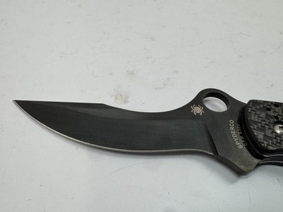 RARE Spyderco Laci Szabo Black Carbon fiber S30V DLC C146CFBBKP