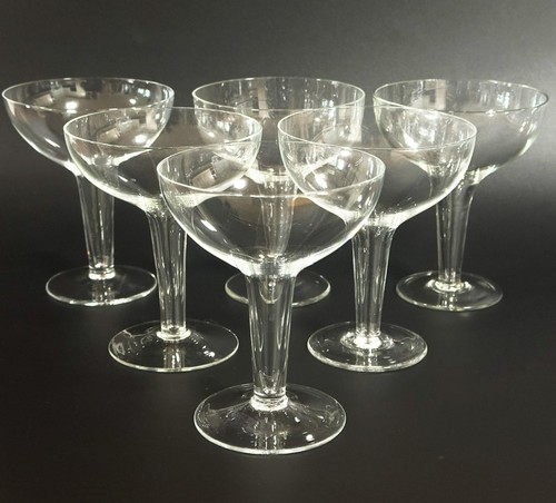 6X Vintage HOLLOW STEM CHAMPAGNE GLASSES Coupes BUBBLY Stemmed 150ml - Picture 7 of 7