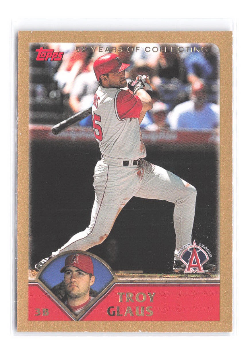 2003 Topps Troy Glaus #/2003 Gold Parallel SP 69 Anaheim Angels