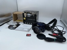 Nikon Coolpix L810 16,1 megapixel fotocamera digitale bridge 26 x zoom blu e scheda SD da 8 GB