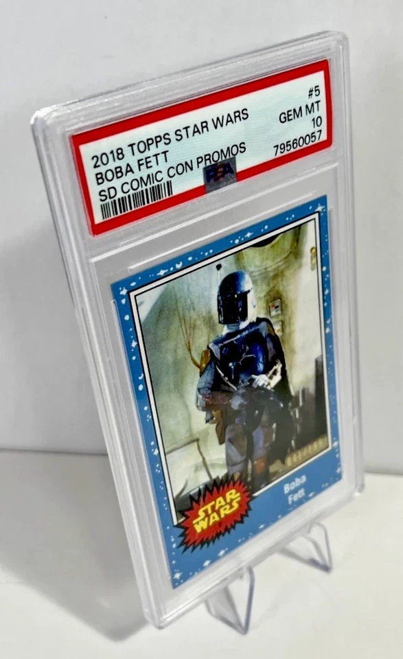 2018 Topps Star Wars Boba Fett #5 SDCC Promo /199 PSA 10 - Pop 18 - Image 3 of 4