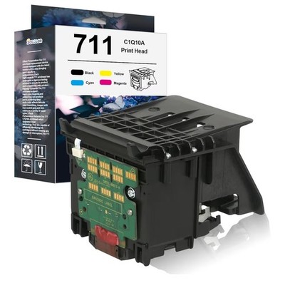 SCCOLOR 711 Printhead Kit High Yield C1Q10A Printer Head with Chip Upgrade