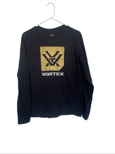Vortex Optics Mens Black Core Logo Long Sleeve Crewneck Cotton T-Shirt Medium
