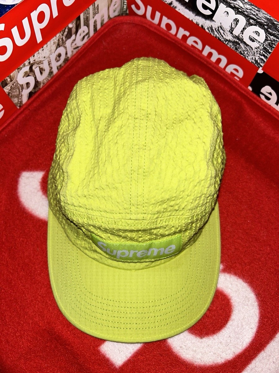 Supreme Tonal Seersucker Camp Cap Lime SS17 NEW | eBay