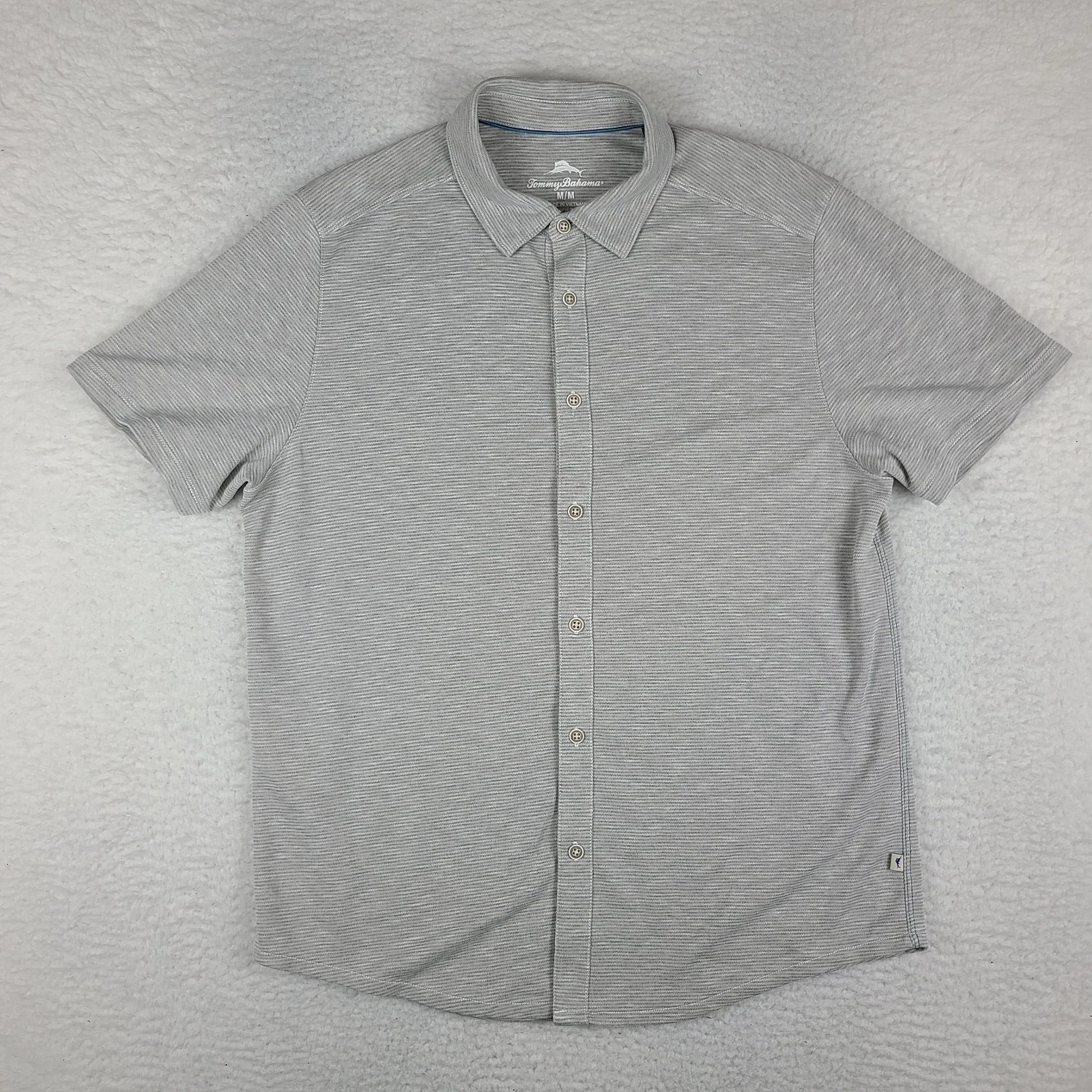 Tommy Bahama Shirt Mens Medium Gray Casual Hawaiian Button Up Short Sleeve
Opens in a new window or 