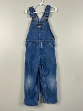 Vintage Oshkosh B'gosh Kids Overalls Size 4T Made in USA Blue Bibs Boys