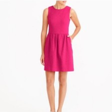 J. Crew Fit And Flare Dress With Pockets Pink Comfortable Cotton Size Medium