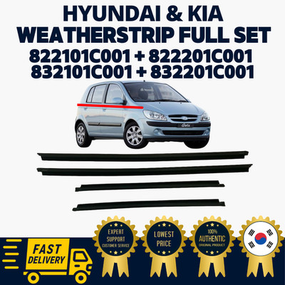 ORIGINAL OEM Hyundai Kia Getz 06 - 11 Weatherstrip Rubber Molding Full Set