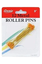 Annie Metal Hair Roller Pins 12 Count For Fine Hair Styling And Curling
