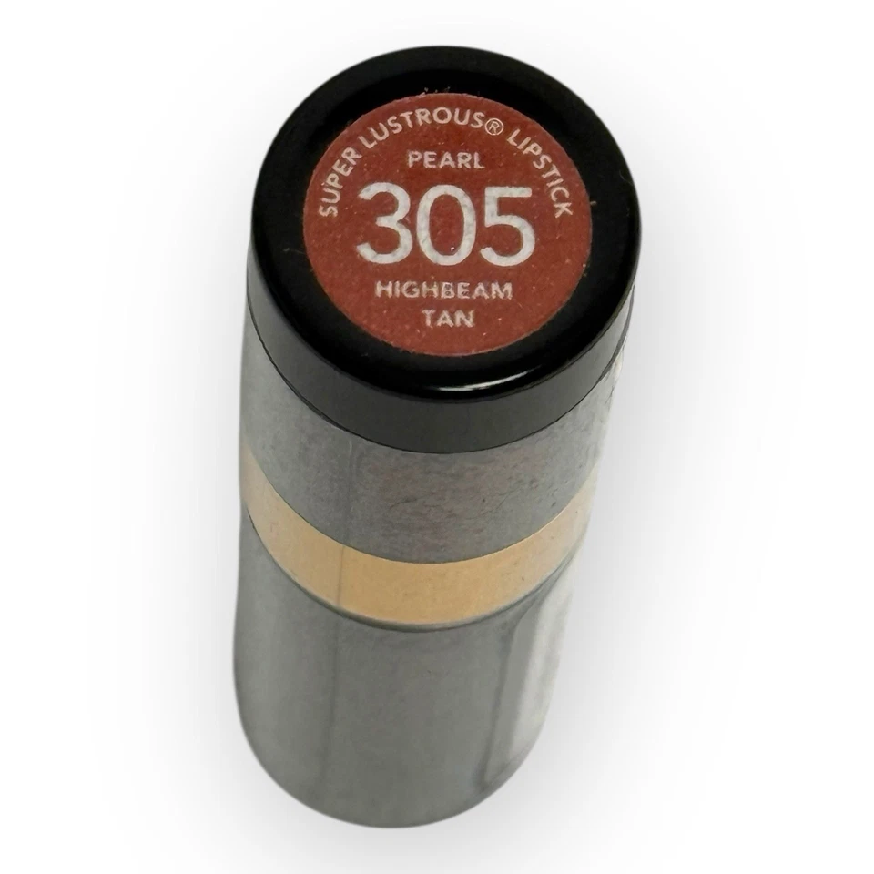 Revlon Super Lustrous Lipstick Pearl 305 Highbeam Tan Full Size Sealed HTF Rare - Image 2 of 4