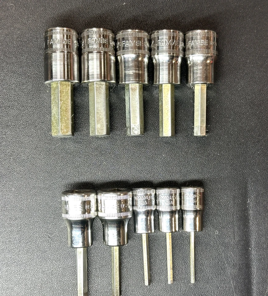 Juego de brocas hexagonales métricas de accionamiento mixto SNAP ON 210EFTAMY 10 piezas (2-10 mm) EE. UU. Foto 4 de 4