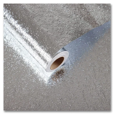 Cre8Tive Aluminiumfolie Spiegel Silber Tapete 24 x 354 Breit Küche Wasserdicht - Bild 1 von 4