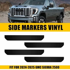 Precut Smoke Vinyl Overlays For 24-25 GMC Sierra HD 2500 3500 Side Marker Lights