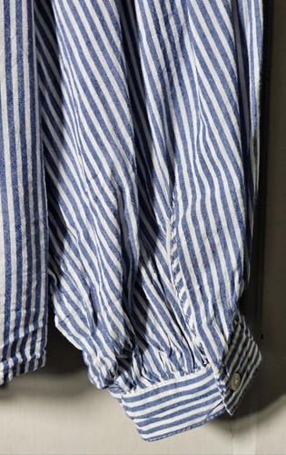Old Navy Top Plus Size XXL Blue White Stripe Button-Up Lace Peasant Cottagecore - Picture 18 of 24