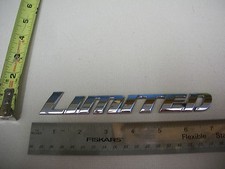 Limited Script Emblem Chrome Bagde Oem Used W Free Shipping
