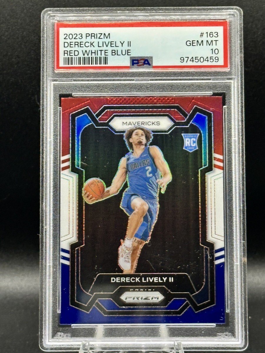 2023 PANINI PRIZM RED WHITE BLUE #163 DERECK LIVELY II ROOKIE RC 